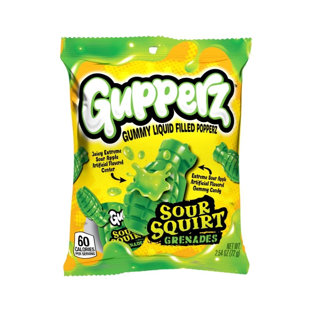 Gupperz Sour Squirt Grenade, caramelle liquide da 72g