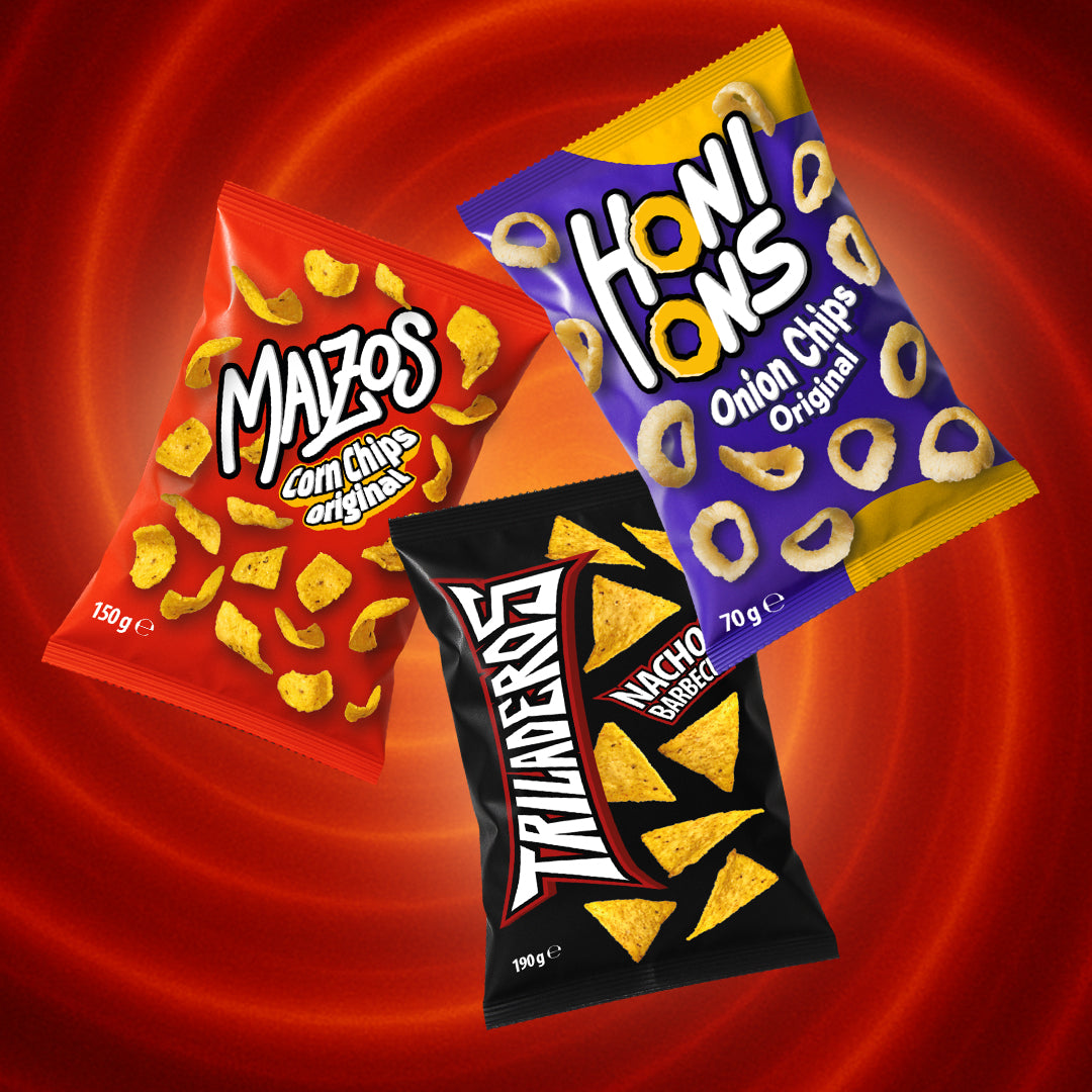Honions & Friends Big , 1 Honions 70 g + 1 Maizos da 150 g + 1 Triladeros da 190 g