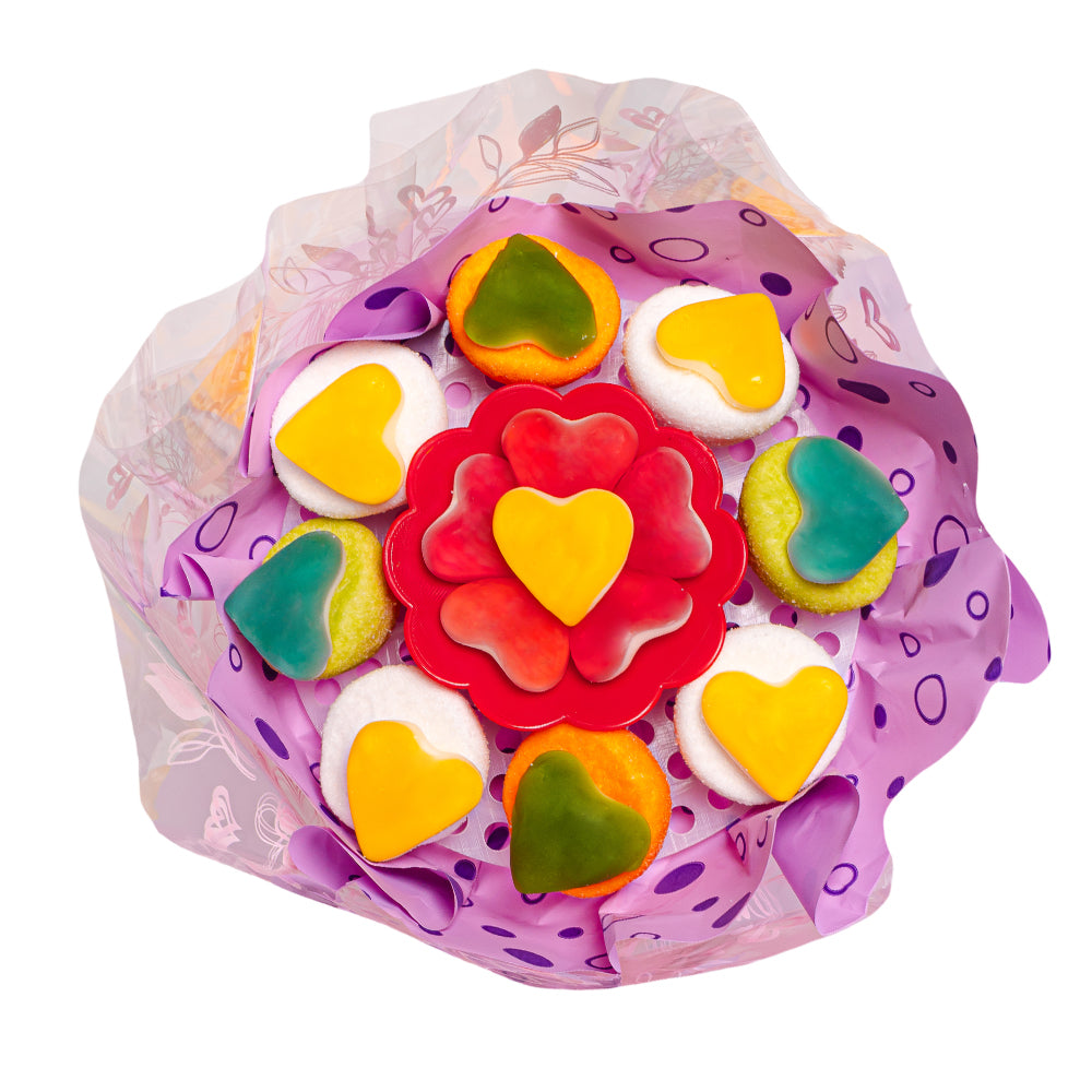 Wunnie Gummy Bouquet, bouquet di caramelle gommose e marshmallow misti 162g