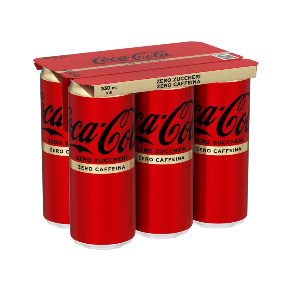 Confezione da 6, bevanda analcolica senza calorie da 330ml Coca Cola.