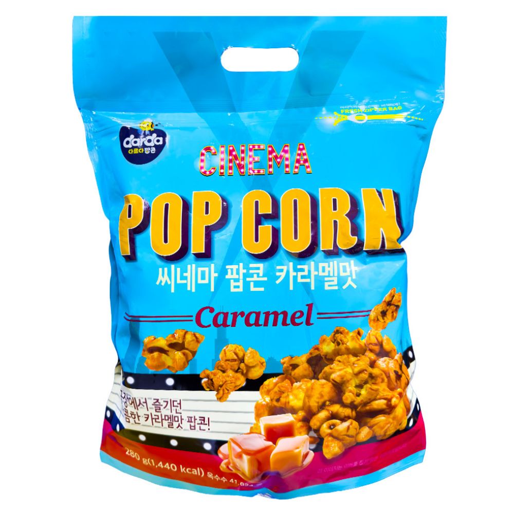 Darda Cinema Pop Corn Caramel Big Pack, pop corn al gusto di caramello da 280g.