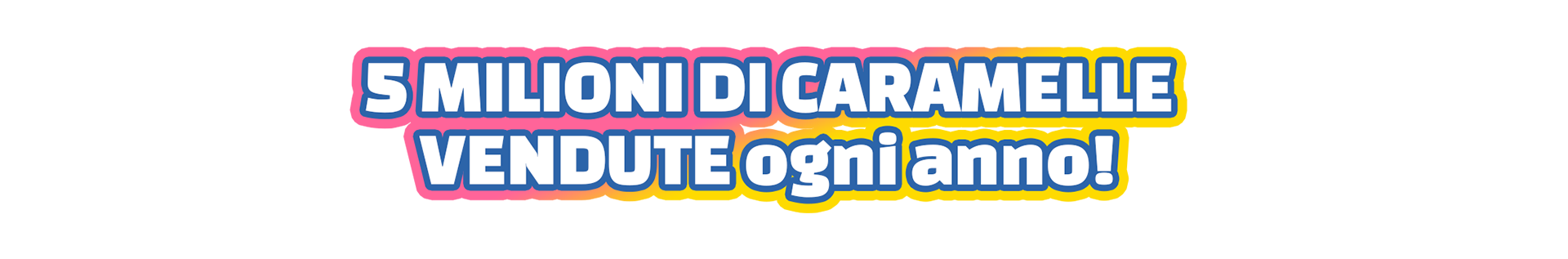 5 milioni di caramelle vendute ogni anno!