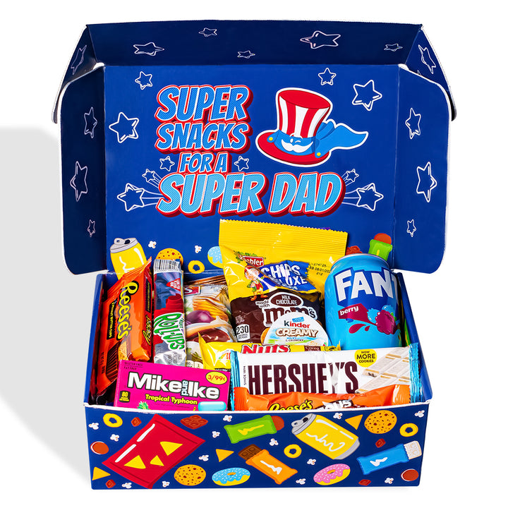 Snack Box "Best Dad", scatola a sorpresa da 20 snack dolci, salati e bevande per il papà