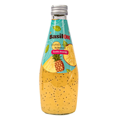 Confezione da 290ml di bevanda all'ananas Basilkok Pineapple