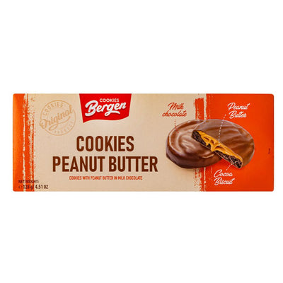 Conezione da 128g di biscotti con burro di arachidi Bergen Cookies peanut Butter
