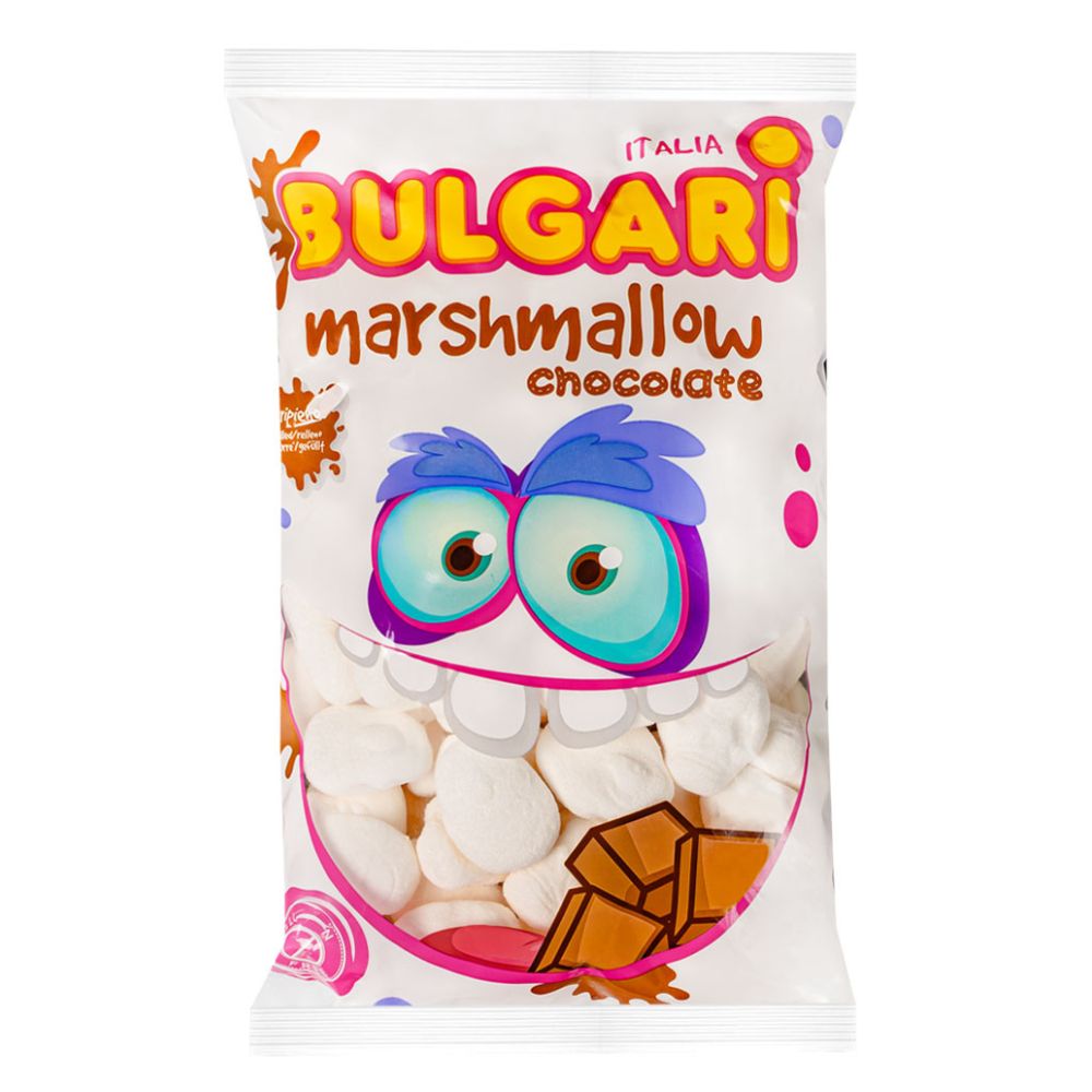 Confezione da 1kg di teschi ripieni di cioccolato Bulgari Marshmallow
