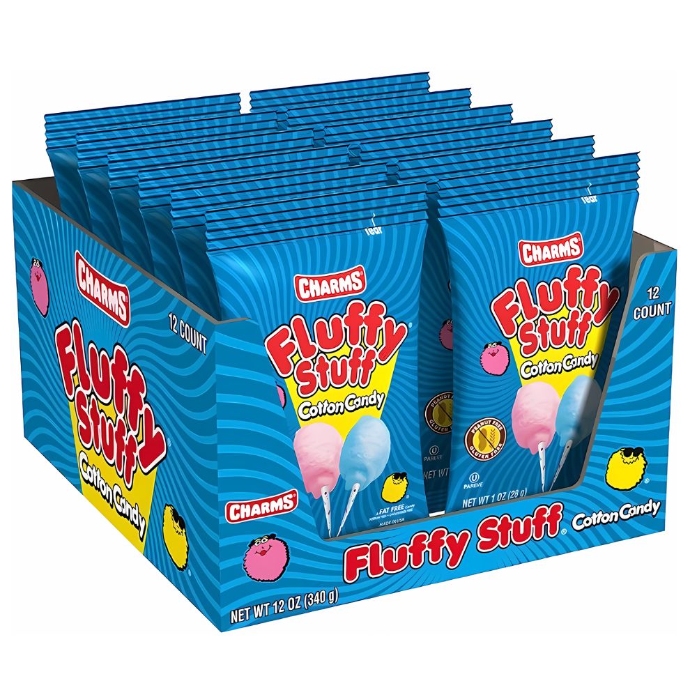 Charms Fluffy Stuff Candy Floss zucchero filato alla frutta da 28g