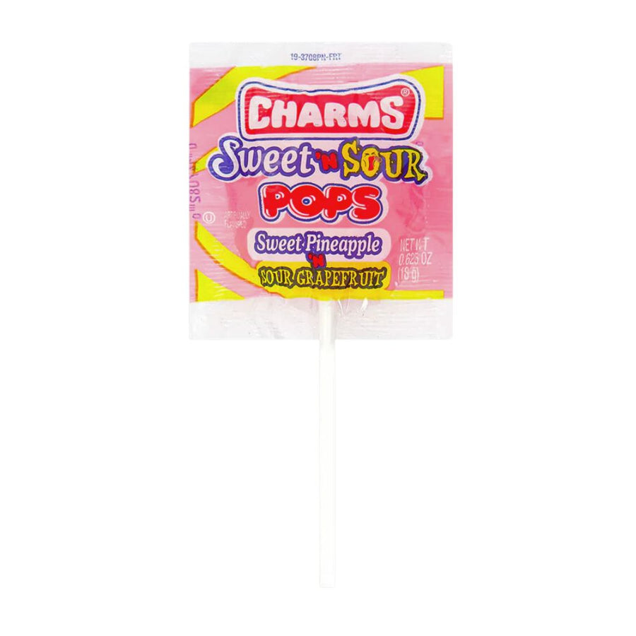 Confezione da 18g di lecca lecca alla frutta Charms Sweet & Sour