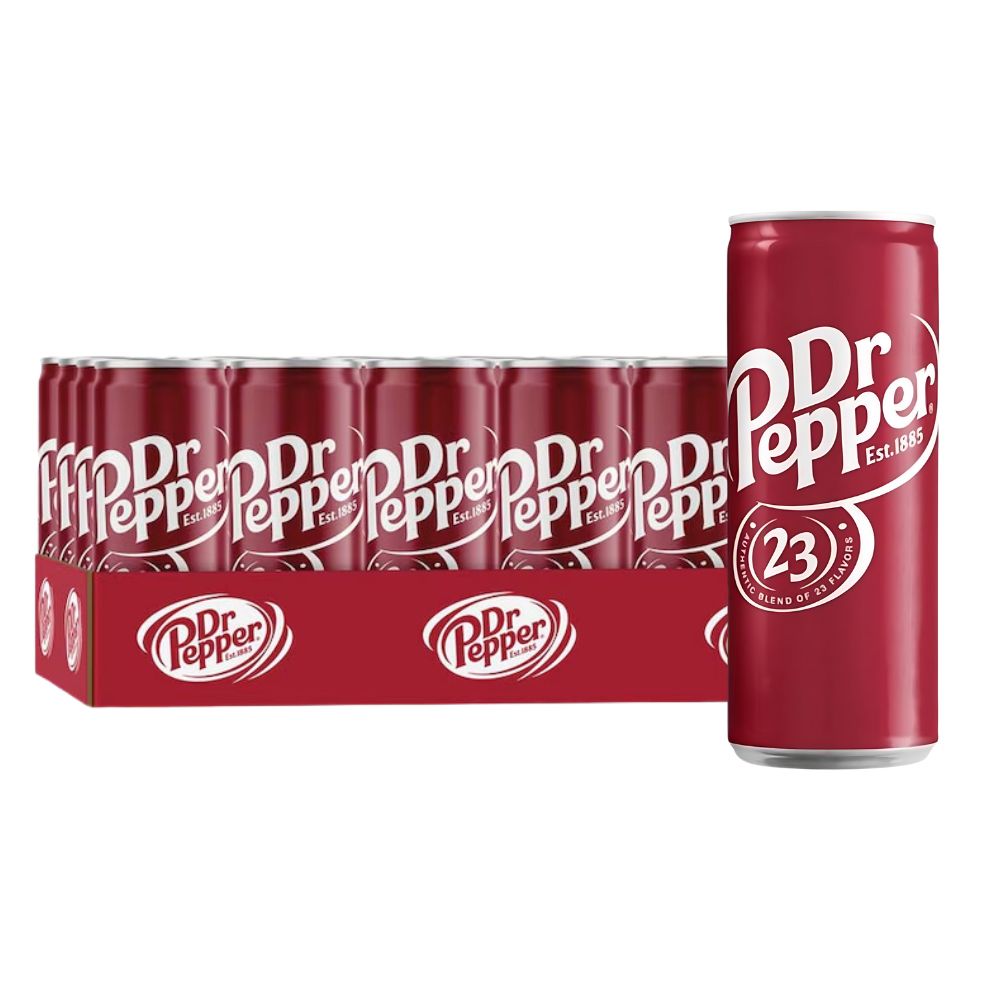 Dr Pepper, bevanda al gusto di vaniglia e caramello da 330ml (confezione da 24)