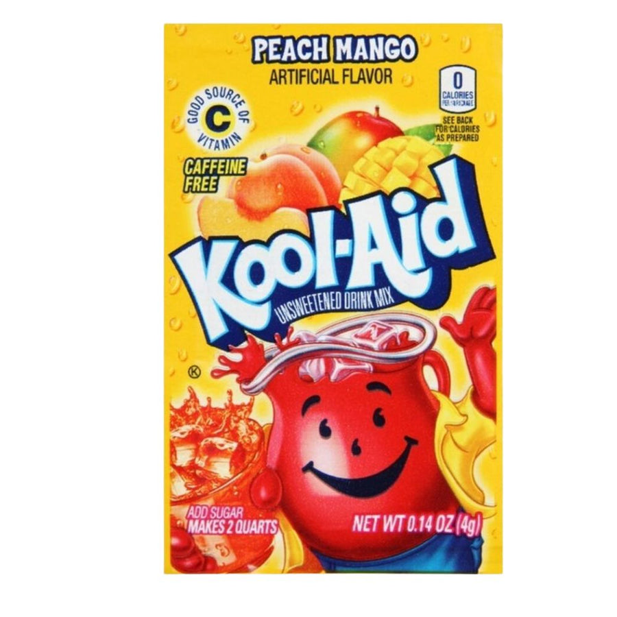 Confezione da 4g di preparato per bevande alla pesca e al mango Kool Aid Peach Mango