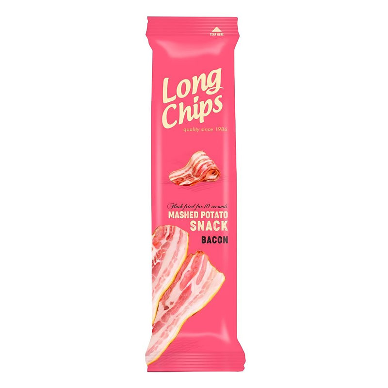 Confezione da 75g di patatine lunghe al bacon Long Chip Bacon