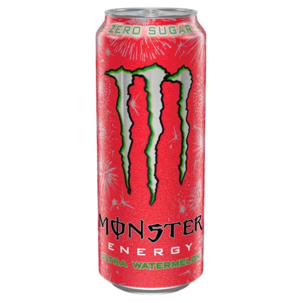 Confezione da 500ml di energy drink all'anguria Monster Watermelon