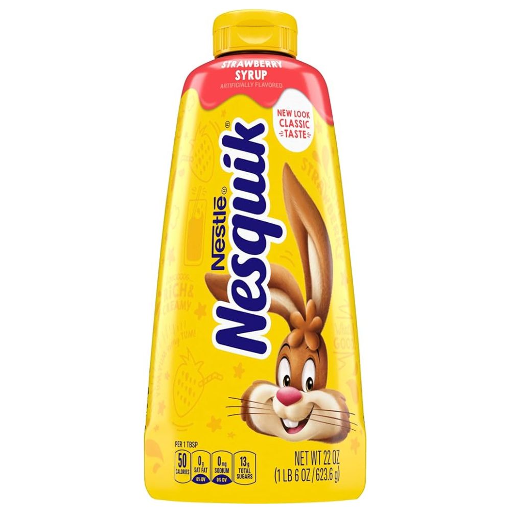 Nesquik Syrup Strawberry - sciroppo alla fragola da 623.6g  American Uncle