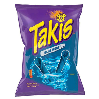 Confezione da 92g di patatine piccanti Takis Blue Heat