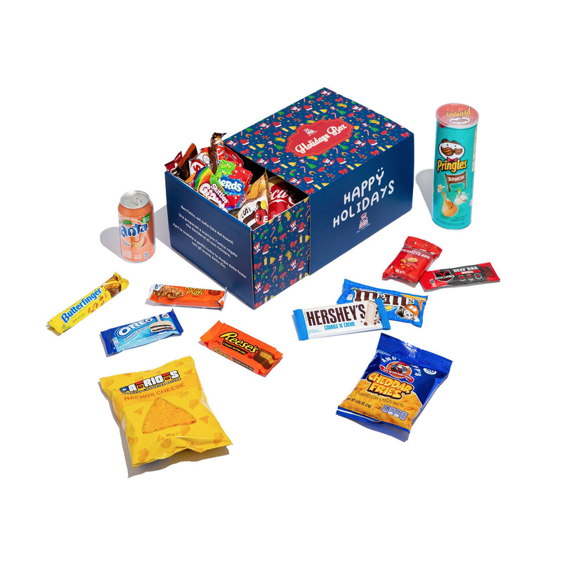 Holidays box, scatola a sorpresa da 40 prodotti dolci, salati e bevande