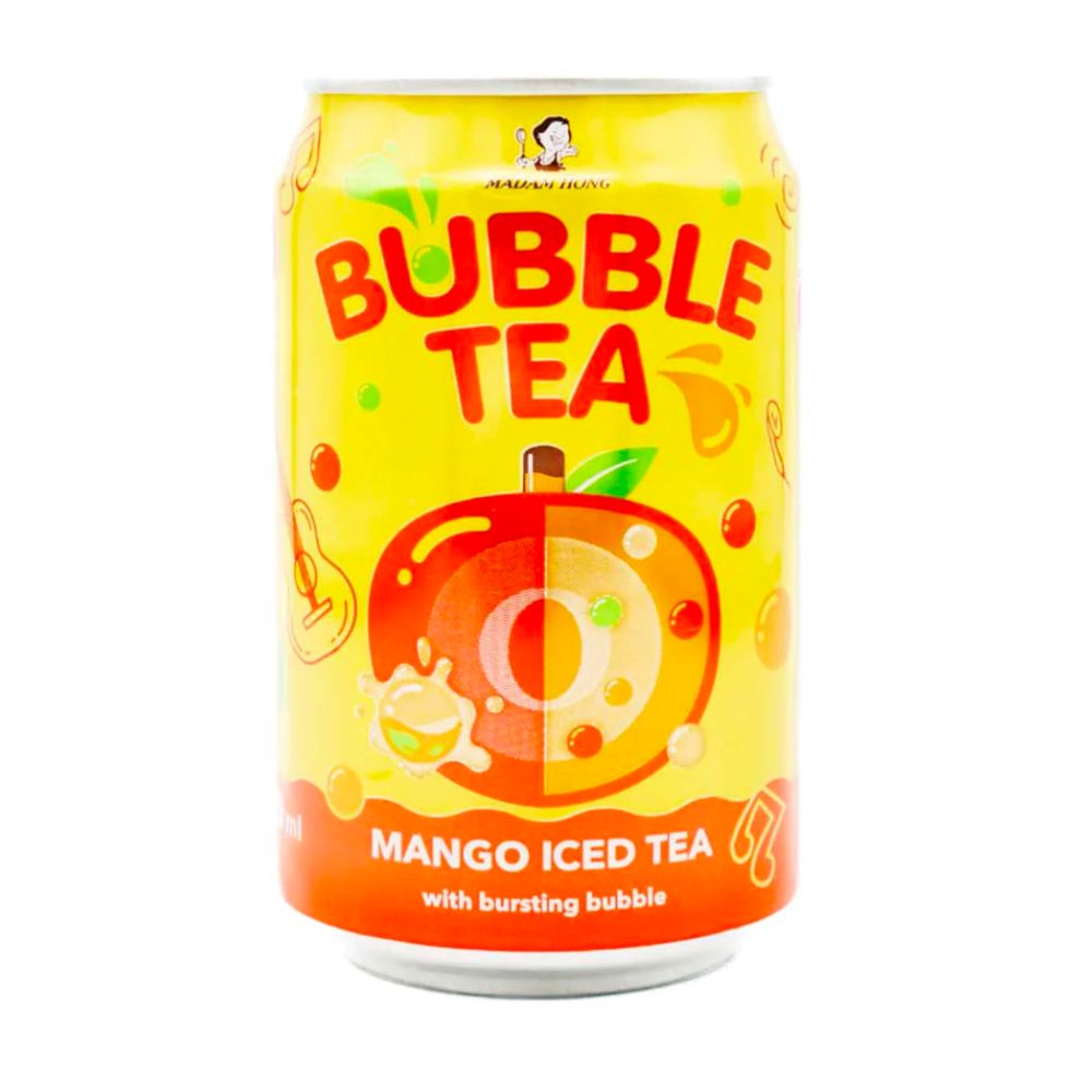 Bubble Tea Mango Iced Tea tè al gusto mango con palline scoppiettanti