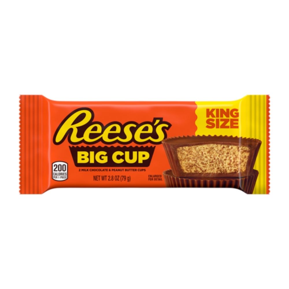 Reese's Big Cup King Size, tazze al burro d'arachidi con pezzi di arachidi da 79g