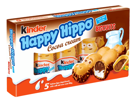 Happy Hippo Biscuits Cocoa Cream - confezione da 5 pezzi di