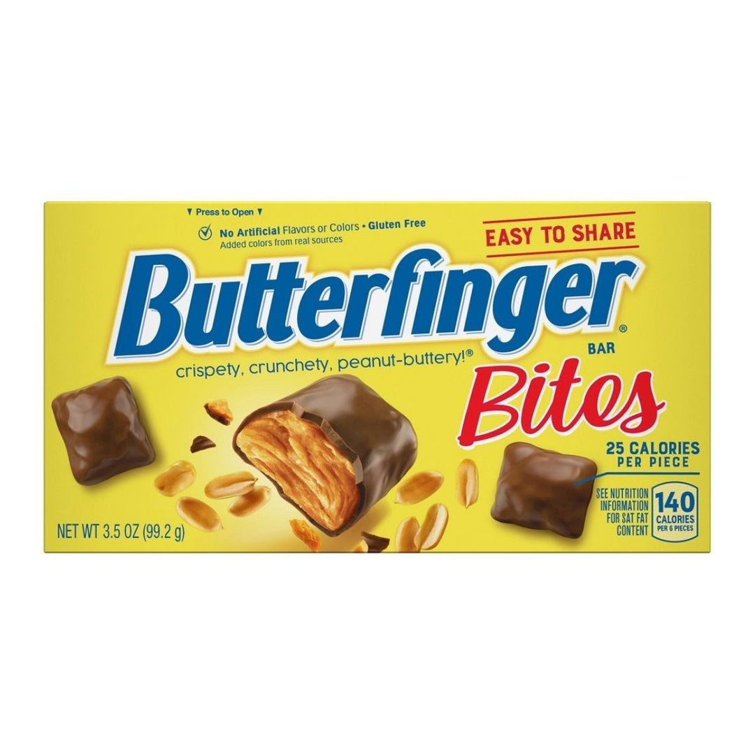 Butterfinger Bites, mini barrette di cioccolato ripiene al burro d'arachidi croccante da 99g