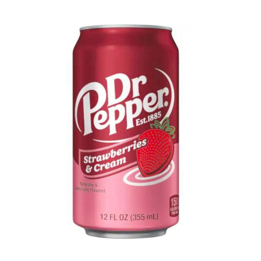 Dr Pepper Strawberries & Cream, bevanda al gusto di panna e fragola da 355ml
