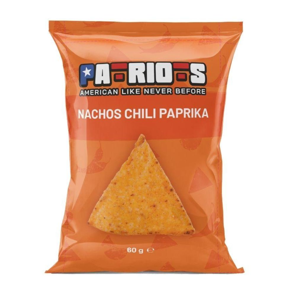 Patriots Nachos Chili Paprika, nachos alla paprika da 60g