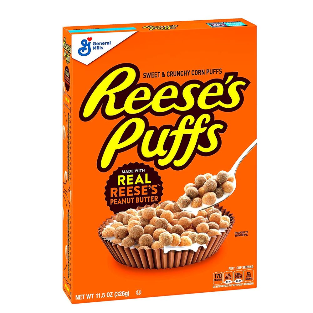 Reese's Peanut Butter Puffs cereali al cacao e burro d'arachidi da 326g