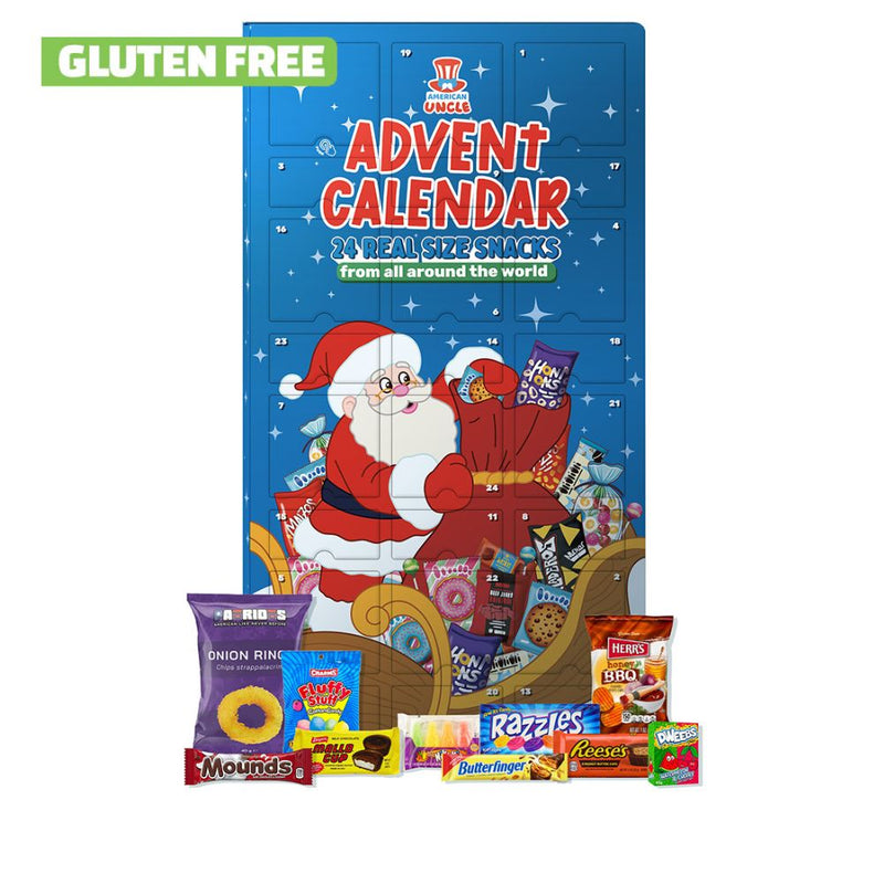 [GLUTEN FREE] Calendario dell’Avvento XXL, scatola da 24 snack senza glutine dolci e salati a sorpresa a dimensione reale