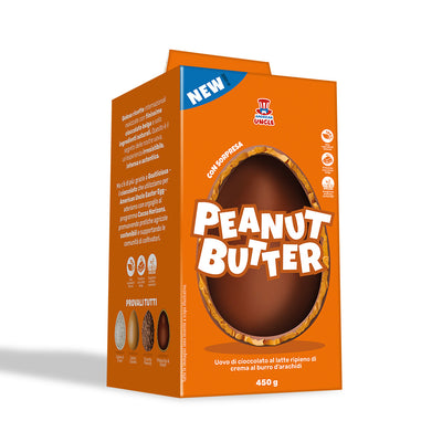 American Uncle Peanut Butter Easter Egg, uovo di Pasqua di cioccolato al latte ripieno di crema al burro d'arachidi da 450 g