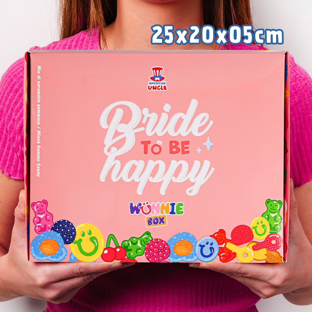 Wunnie box "Bride to be Happy", la Candy box da comporre con le caramelle gommose della sposa - 1 kg