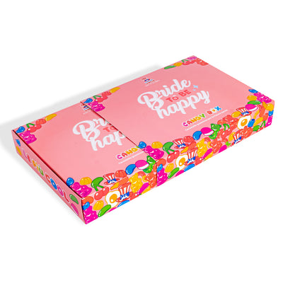 Candy box "Bride to be Happy", scatola di caramelle gommose da comporre con le preferite della sposa
