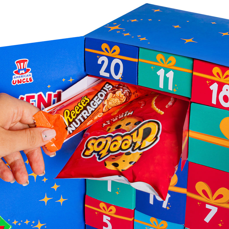 Calendario dell’Avvento 2023, scatola da +24 snack dolci e salati a sorpresa