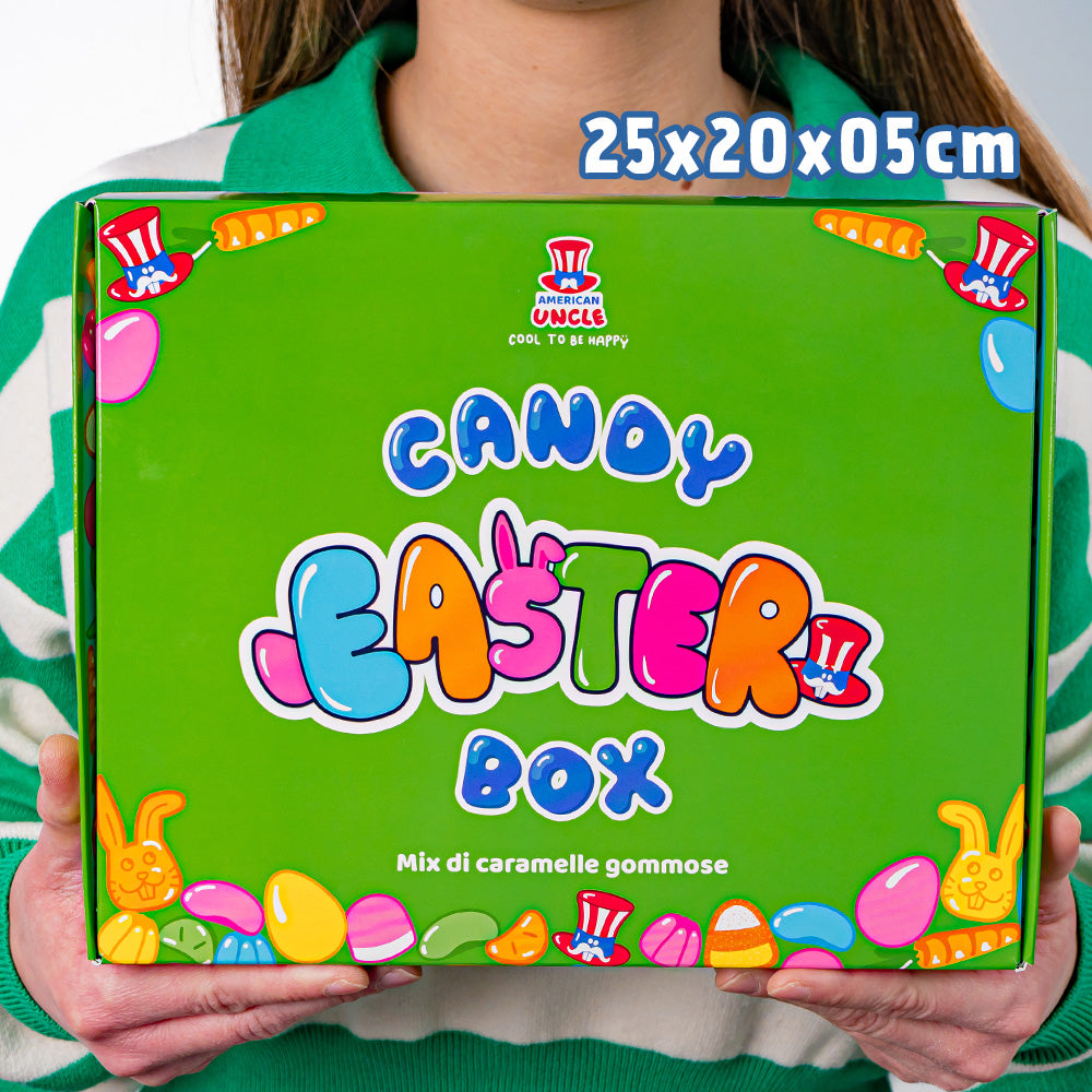 3 Wunnie box “Happy Easter”, 3 Candy box da comporre con le tue caramelle gommose preferite