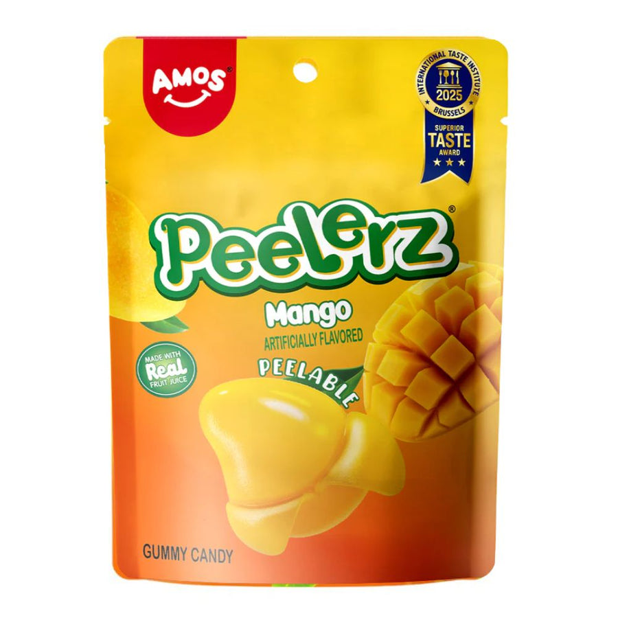 Confezione da 65g, caramelle gommose al gusto di mango Amos.
