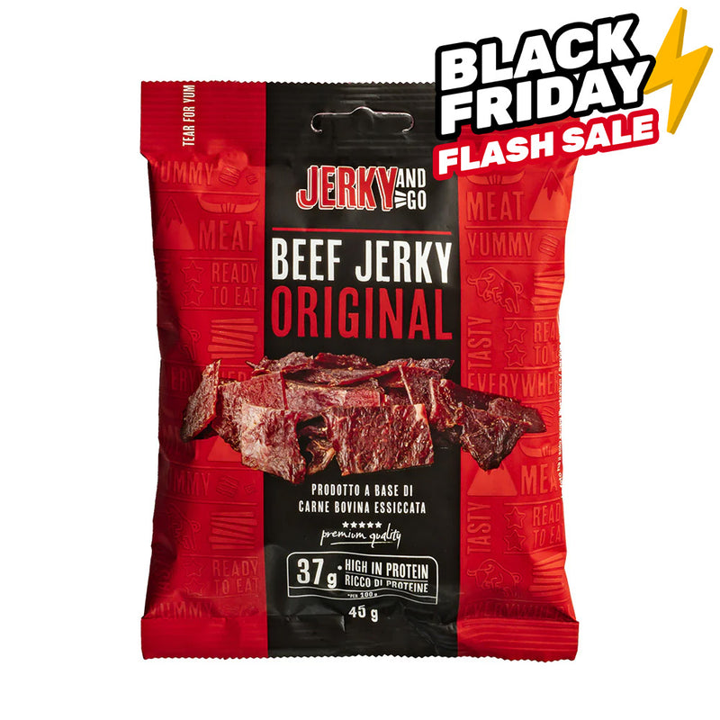 Jerky and Go Beef Jerky Original, carne secca di manzo da 45g