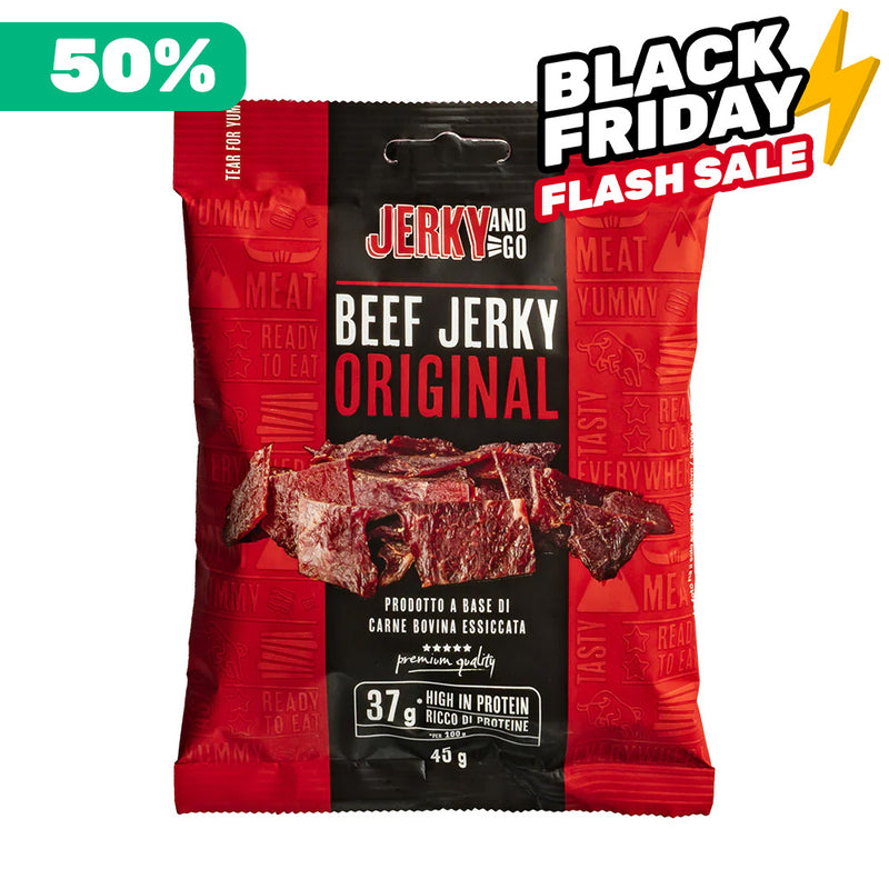 Jerky and Go Beef Jerky Original, carne secca di manzo da 45g