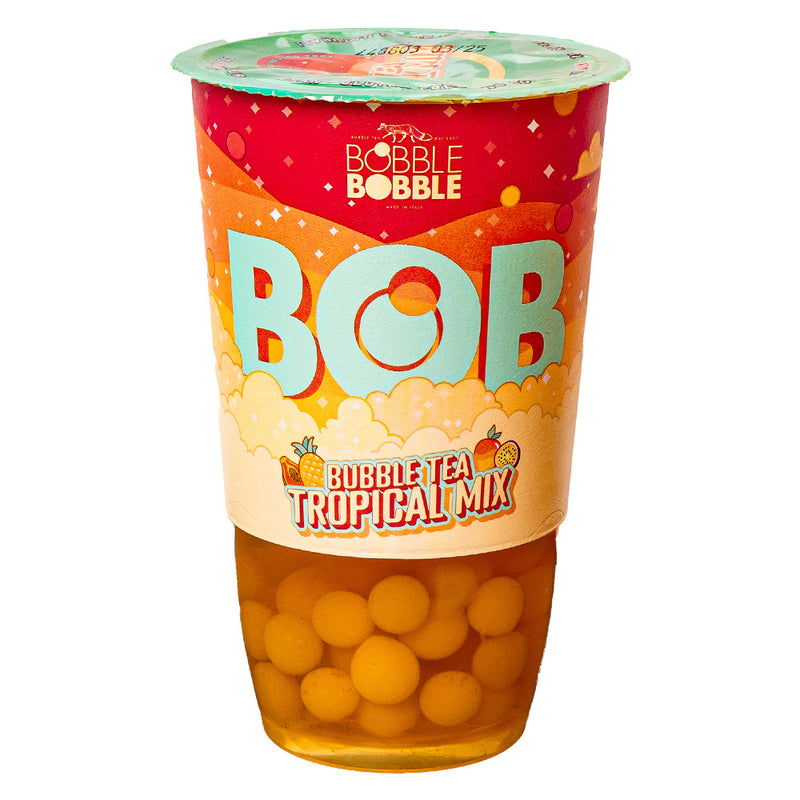 Confezione da 360ml di bubble tea ai gusti tropicali BOB