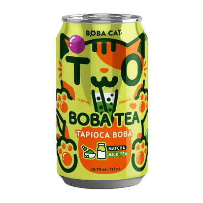 Confezione da 315 ml, bubble tea al matcha Boba Cat.