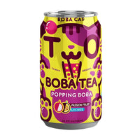 Confezione da 320 ml, bubble tea al gusto di passion fruit e lychee Boba Cat.