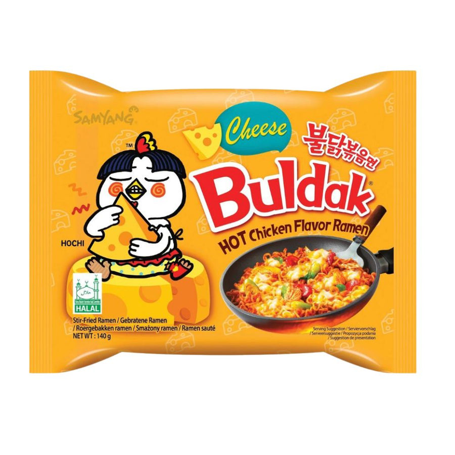 Confezione da 140g di ramen al pollo piccante Buldak Hot Chicken Flavor Cheese