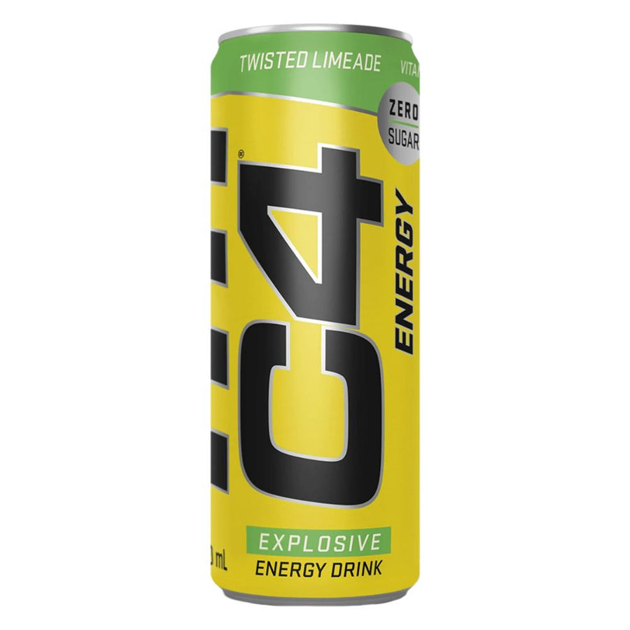 Confezione da 330ml, energy drink al gusto di limone e lime C4.