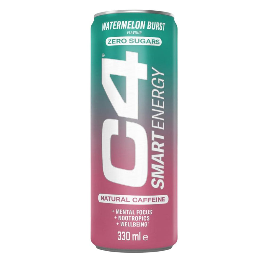 Confezione da 330ml, energy drink al gusto di anguria C4.
