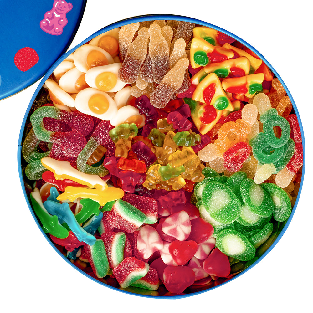Wunnie Bucket "Apri se hai bisogno di una ricarica", latta di caramelle gommose da comporre con i tuoi gusti preferiti - 3 kg