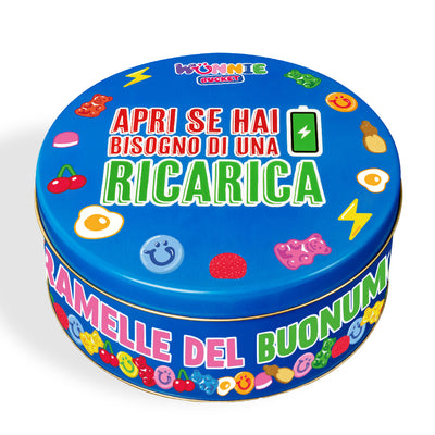 Wunnie Bucket "Apri se hai bisogno di una ricarica", latta di caramelle gommose da 3kg da comporre con i tuoi gusti preferiti