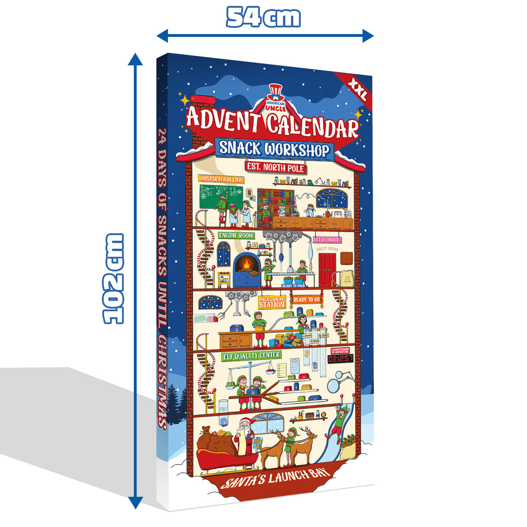 [GLUTEN FREE] Snack Workshop XXL, Calendario dell’Avvento XXL da oltre 24 snack dolci e salati senza glutine da tutto il mondo.