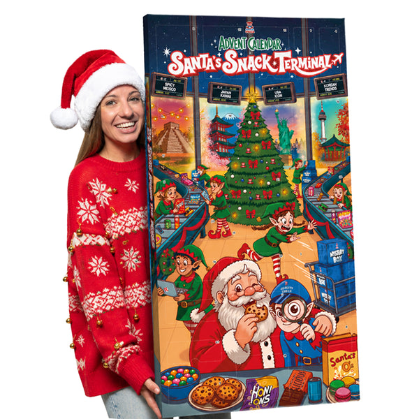 Santa's Snack Terminal, Calendario dell’Avvento XXL da oltre 24 snack dolci e salati da tutto il mondo