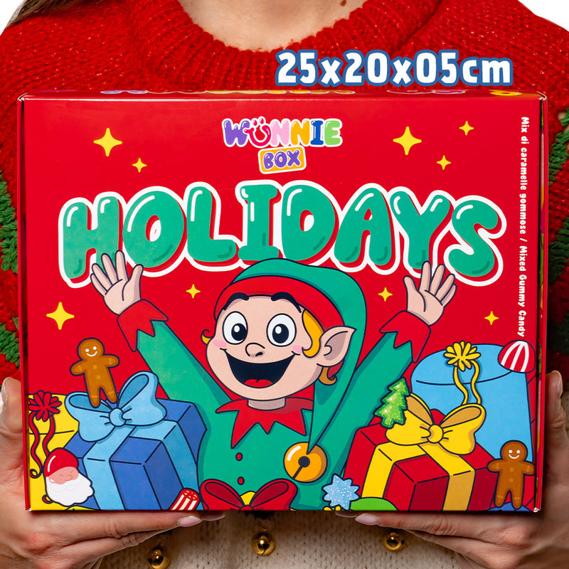 3x Wunnie box “Happy Holidays”, 3 scatole di caramelle gommose da comporre con i tuoi gusti preferiti