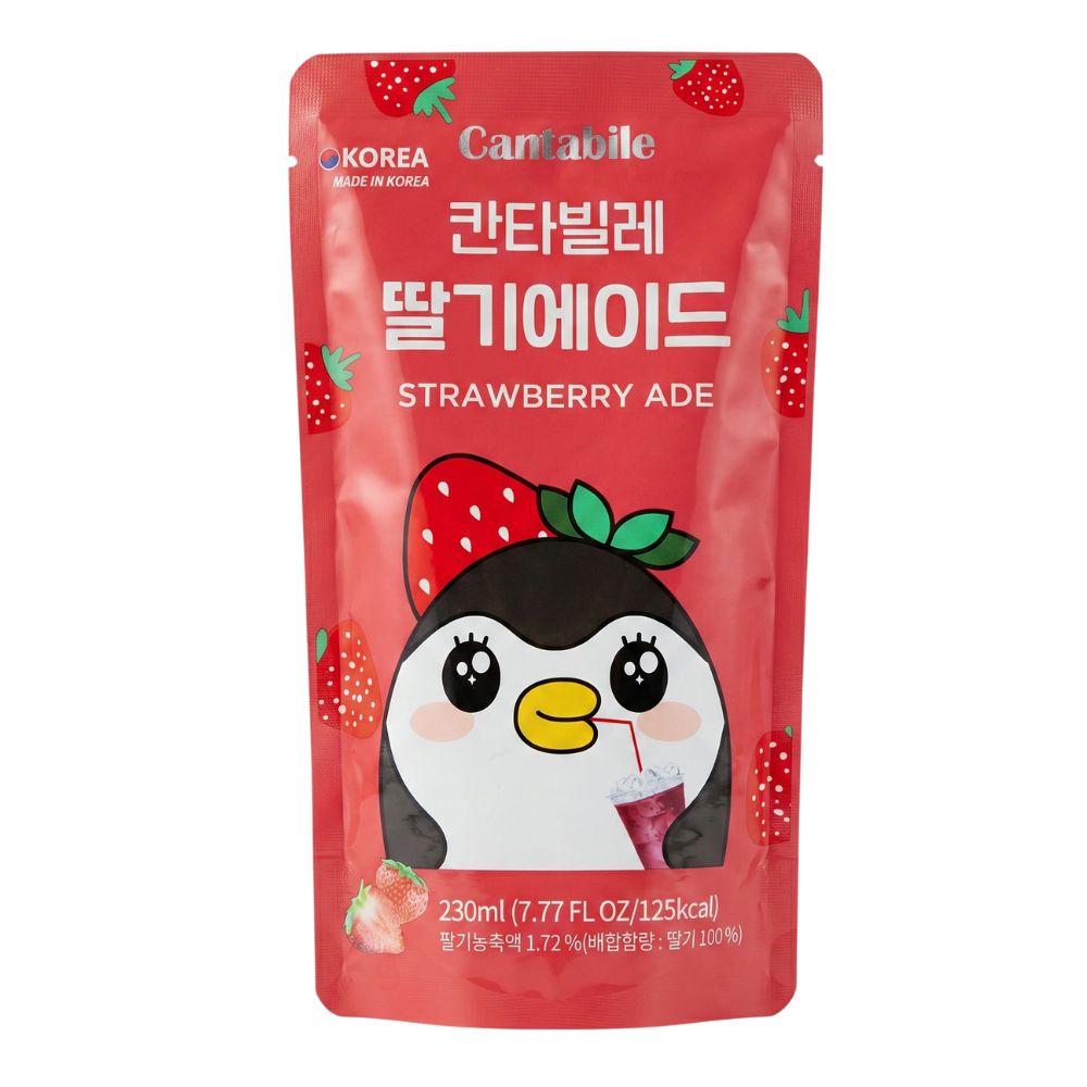 Cantabile Strawberry Ade, bevanda al gusto di fragola da 230ml