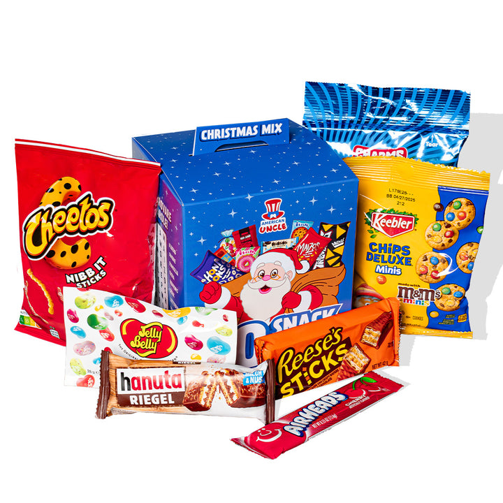 6x Christmas Mix, confezione di 10 snack internazionali dolci e salati a sorpresa