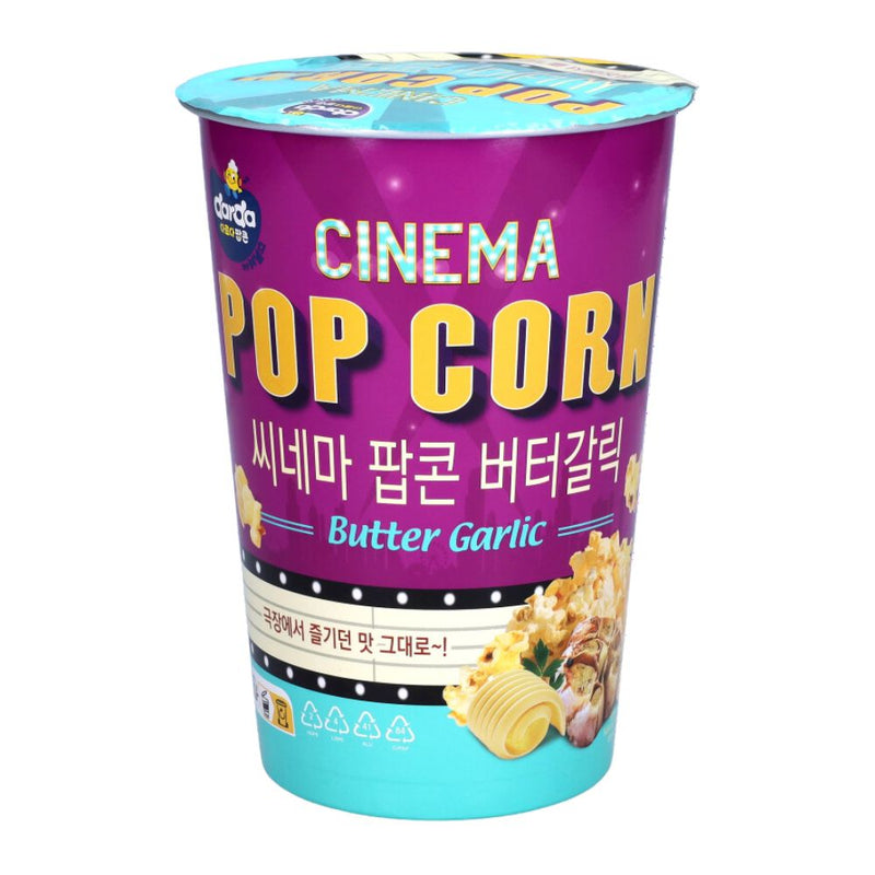 Confezione da 45g, pop corn al gusto di burro e aglio Darda.