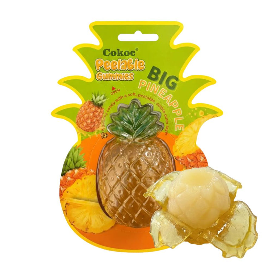 Cokoc Peeling Gummy Big Ananas, caramella gommosa al gusto di ananas da 150g